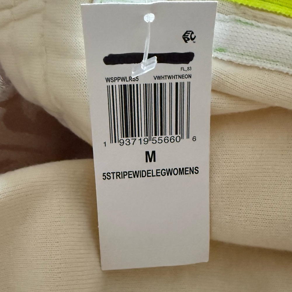 NWTA Aviator Nation Cream Lounge Pants with Neon Stripes- Medium - Picture 11 of 16